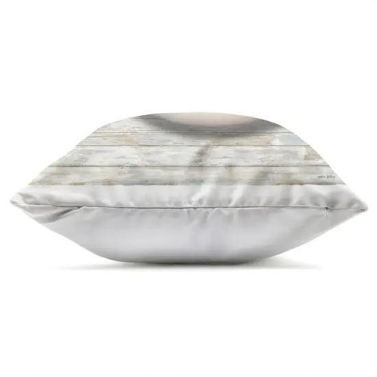 Stupell Industries Cowrie Shell on Shiplap Outdoor Pillow, 18 x 7 x 18 {3}
