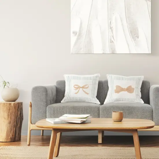 Stupell Industries Striped Border Bow 2 Piece Decorative Printed Throw Pillow Set design by PATRICIA PINTO, 18 x 7 x 18 {2}