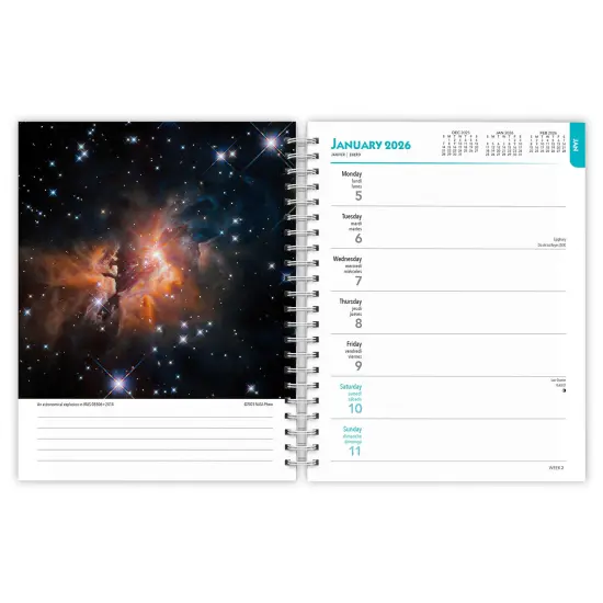 NASA Explore the Universe | 2026 6x7.75 Inch Spiral-Bound Wire-O Weekly Engagement Planner Calendar | New Full-Color Image Every Week {3}