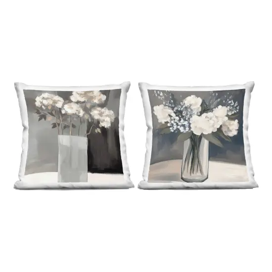 Stupell Industries Vase Of Grace Flowers 2 Piece Decorative Printed Throw Pillow Set design by Mona Grace, 18 x 7 x 18 {1}