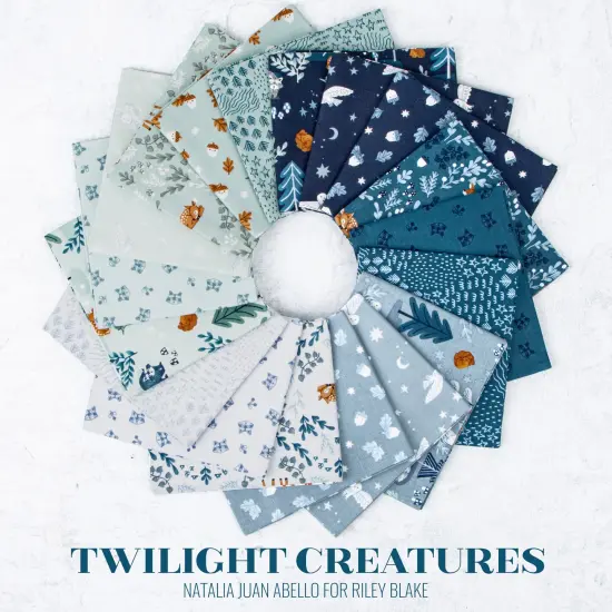 Happy Acorns in Storm (c15365-storm) | Twilight Creatures | Natalia Juan Abello | Riley Blake {2}