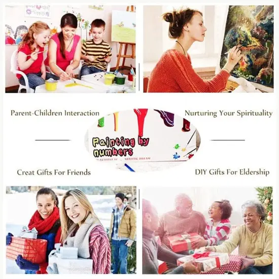 Paint by Numbers Nature Landscape Field Tree,16x20 inch (No Frame, Nature) {2}