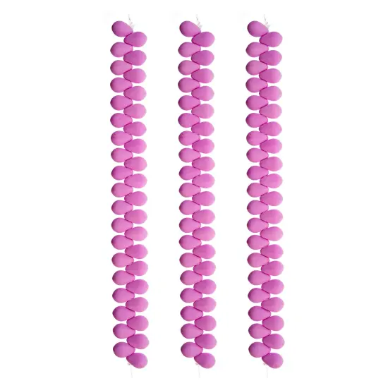 John Bead 114pcs 6x9mm Czech Glass White Alabaster Velvet Drop Bead Strands Soft Magenta {3}