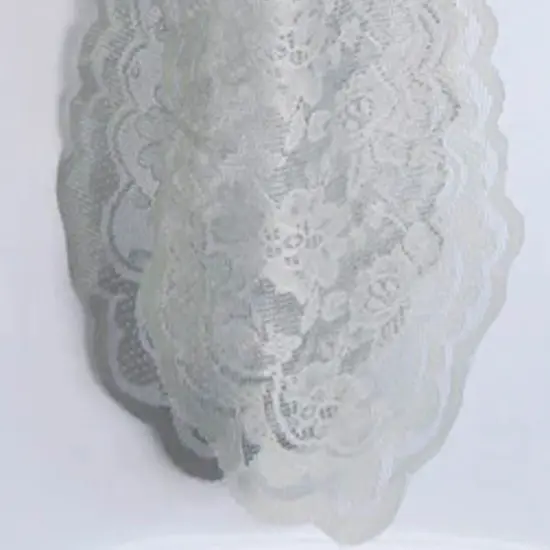 10 Pieces Silver Caspari Lace Chair Sashes for Sophisticated Event Decor 9x108 Inches {5}