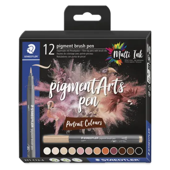Staedtler Pigment Arts Brush Pens - Portrait Colors, Set of 12 {1}