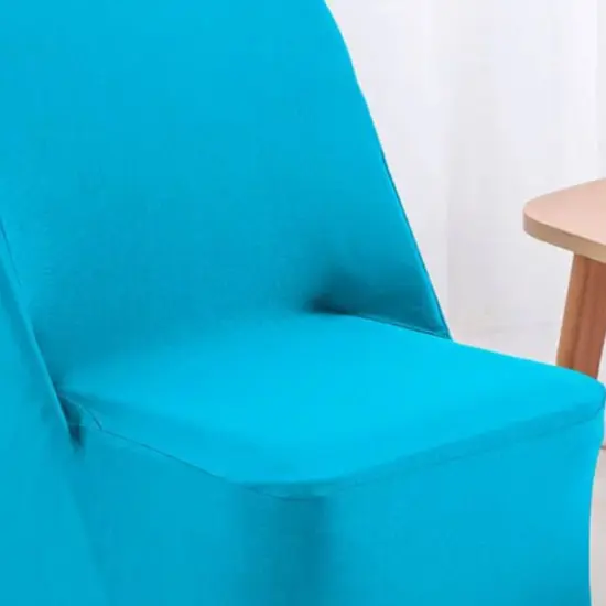 1 Piece Turquoise Damask Jacquard Folding Chair Cover for Upscale Events {4}