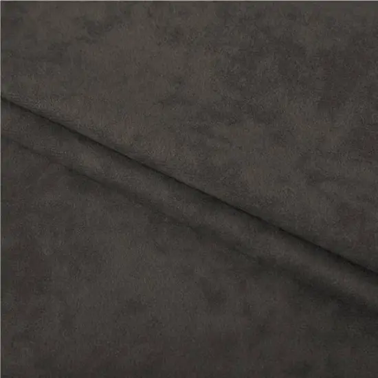 1 Yard Charcoal Grey Washed Micro Suede Apparel Fabric 58/60" Wide Durable 100% Polyester {1}