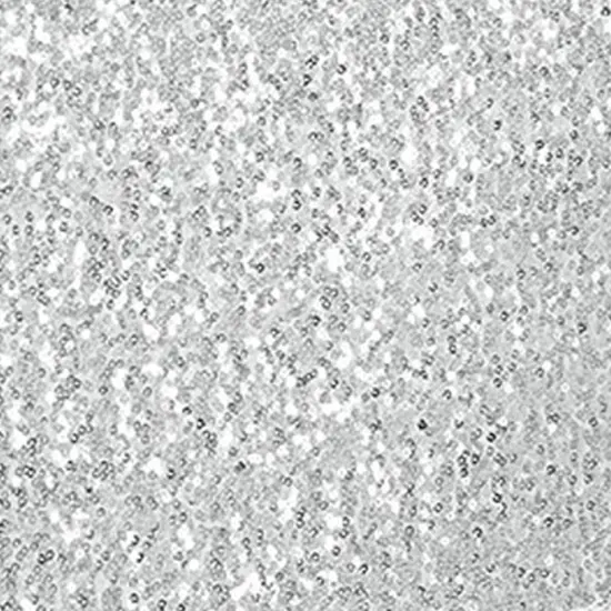 1 Piece Platinum Or Light Silver Sequin Spandex Chair Cap 13.5 inch by 10 inch Decor {4}