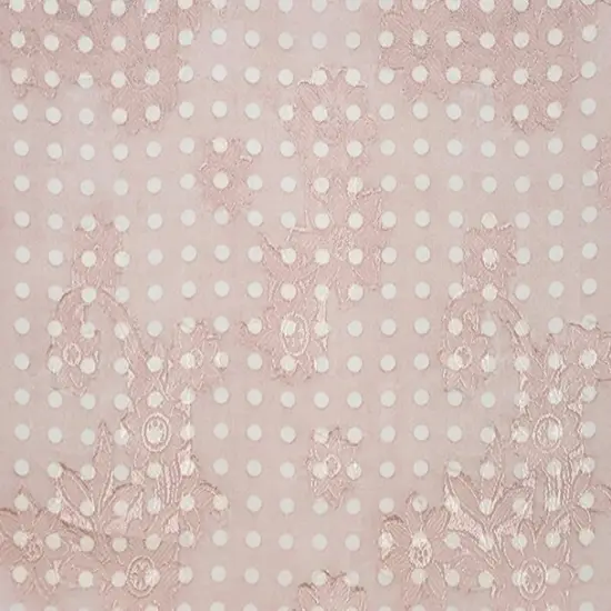 1 Yard Blush Floral Jacquard Chiffon Fabric Lightweight Sheer Polyester with Textured Weave, 57/58" Wide {3}