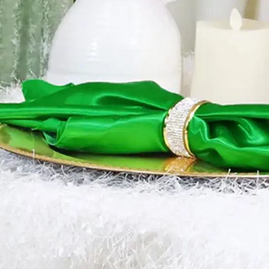 10 Pieces Emerald Green Ruffled Spandex Chair Bands for Vibrant Event Decor 8x13 inches {5}