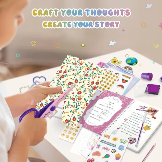 DIY Journal Kit for Girls - Purple Packing-2pcs {4}