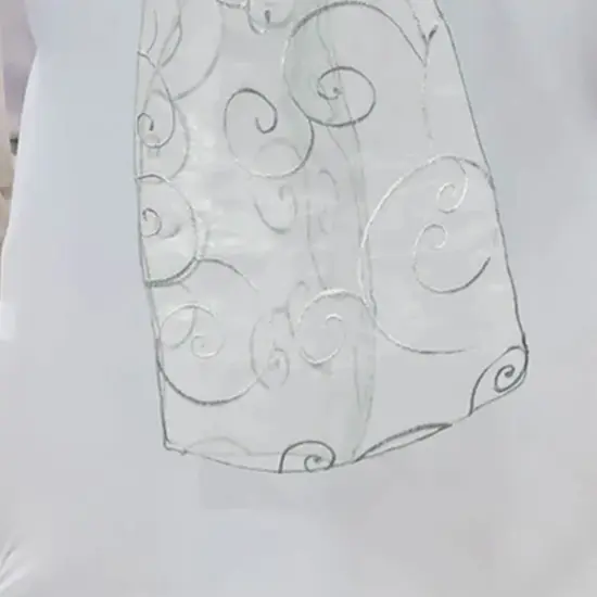 10 Pieces Silver Embroidered Organza Chair Sashes 8"x108" Elegant Event & Wedding Decor {5}