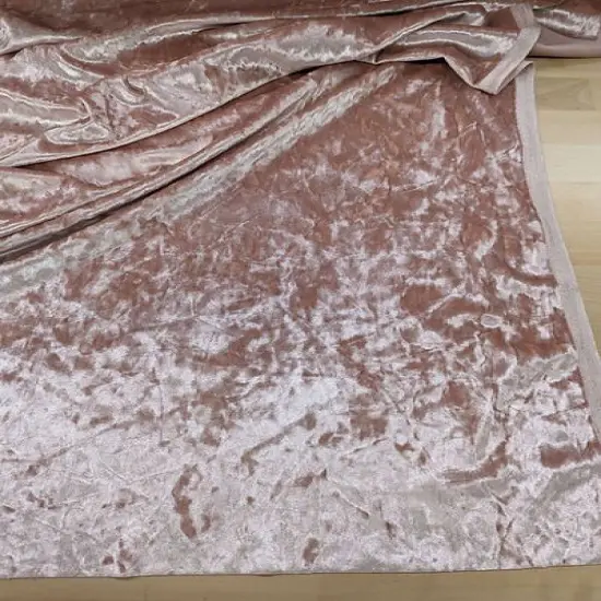 1 Yard Crushed Velvet Fabric Polyester Spandex Stretch Textured 58/59 Inches Wide Coppen Blue {3}