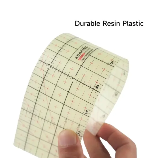 Kearing&reg; Hot Hem Ruler for Sewing, Patented Heat Resistant Non-Slip Hot Ironing Ruler for Measure, Mark, Fold, Press with Dry or Steam Iron {3}