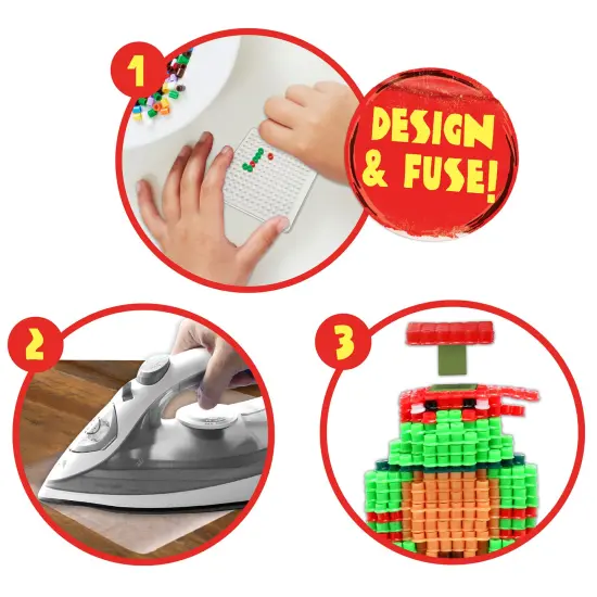 Tara Toy: 3D Pixel Creations - TMNT - 2500 Beads Kit, DIY Your Own 3D Character Figure, Design-Fuse-Display, Building Art & Craft Set, Licensed {3}