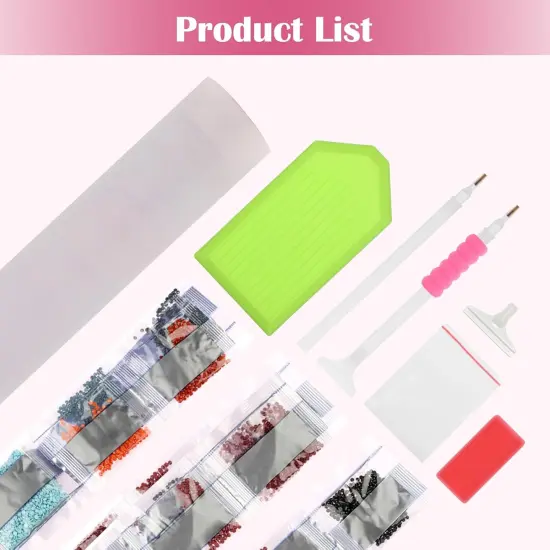 Diamond Painting Kits for Adults, 5D Diamond Art Kits for Beginners, DIY Full Drill Picture with Diamond for Home Wall Decor, 12x16 Inch - Tulip {4}