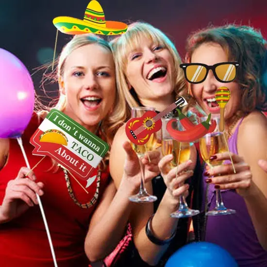 32 pcs Fiesta Mexican Photo Booth Props {2}