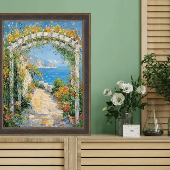 Gothic Vintage Antique Gold Espresso Picture Frame 28x28 frame {5}