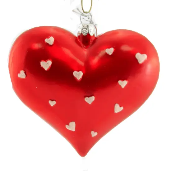 Noble Gems 4.0 Inch Love Laughter Heart Tree Ornament , Wedding Anniversary Toast Red {2}