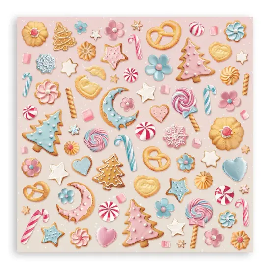 Stamperia Scrapbooking Pad 8"X8" 10/Pkg-Candy Christmas {4}