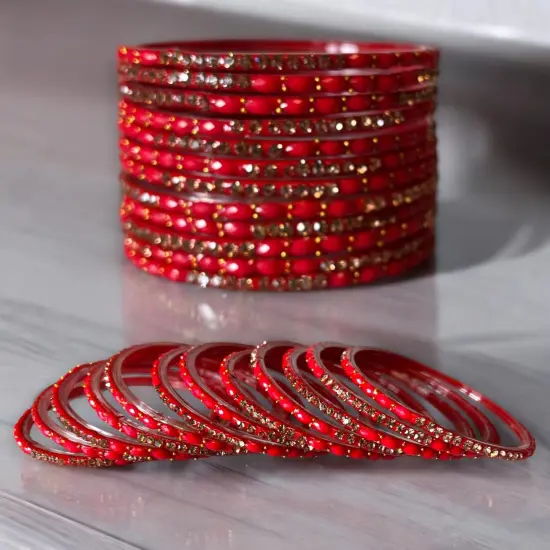 Glass Bangles Indian Jewelry Bangles (akshra) Ethnic Dailywear Bollywood Fashion Glass Bangles Set Bracelets for Women Wedding Teej Navratri Varalakshmi Vratham Return Gifts (12 Pieces) {5}