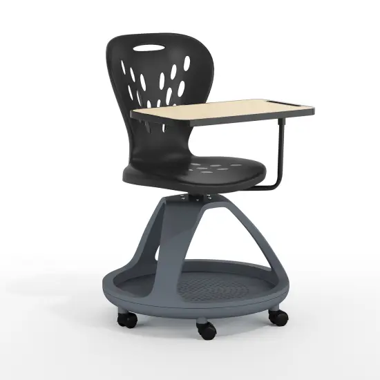 Emma and Oliver Mobile Desk Chair - 360&deg; Tablet Rotation and Storage Cubby {8}