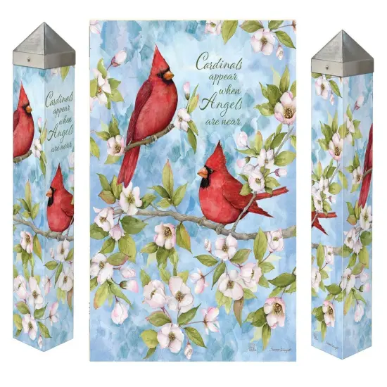 Cardinals Appear Art Pole 20 Inches Tall {1}