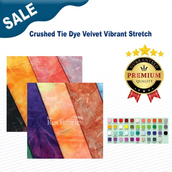 Crushed Tie Dye Velvet Vibrant Stretch Blue Boy {2}