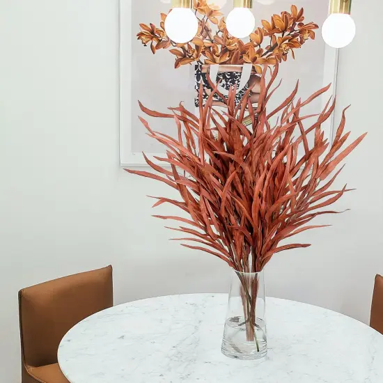 6 Pcs Fall Leaves Stem {4}