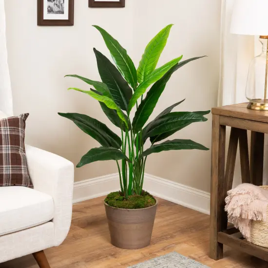 Northlight Traveller's Artificial Ravenala Tree in Pot - 51" Green {1}