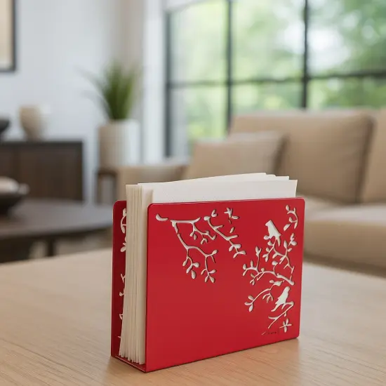 Mango Steam Songbird Tabletop Napkin & Letter Holder for Home, Kitchen, Restaurants Green {10}