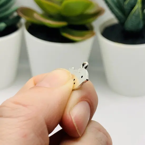 Small Antiqued Silver Bird Charms, 12x16mm {4}