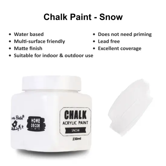 Little Birdie Home Decor Chalk Paint-Snow {3}
