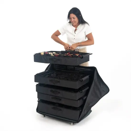 XL Telescoping Christmas Ornament Storage Box w/ Adjustable Dividers {4}