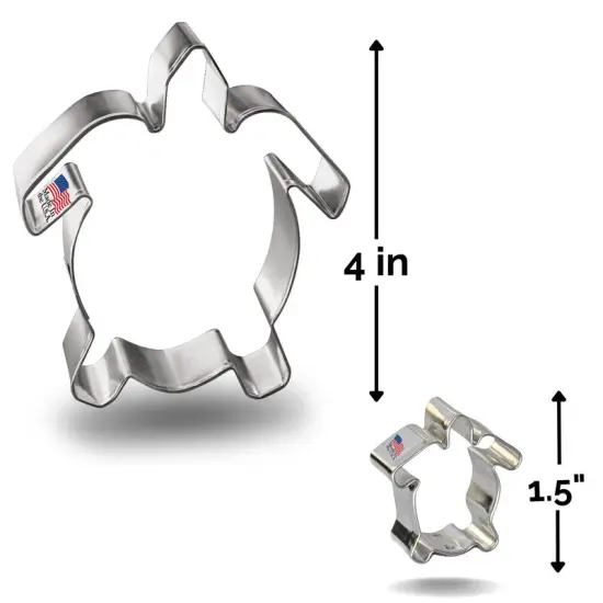 Sea Turtle Cookie Cutter 2 Pc Set. USA Tin Plate Steel - By CookieCutter.Com {3}