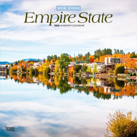 Empire State | New York Places | 2026 12 x 24 Inch (Hanging) Monthly Square Wall Calendar | Plastic-Free {1}