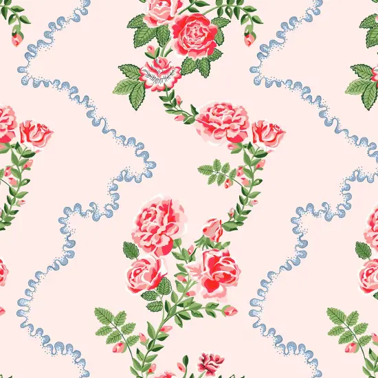 Cath Kidston Rose Flutter Pink Wallpaper {2}