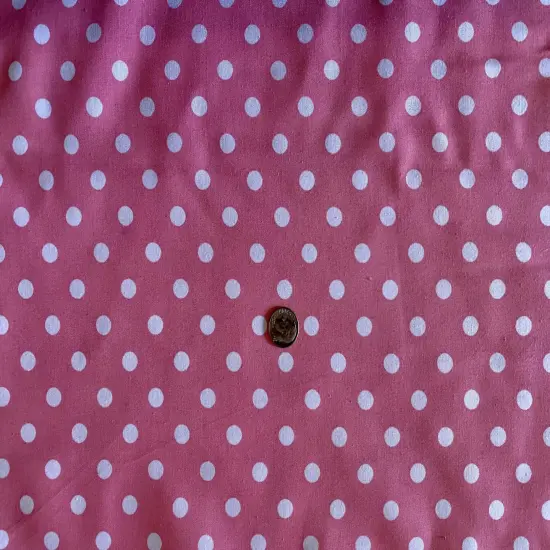 1 Yard Multi Color Small Polka Dot Poly Cotton Fabric for Crafts Bedding Sewing Masks 60" Width Black-White {4}