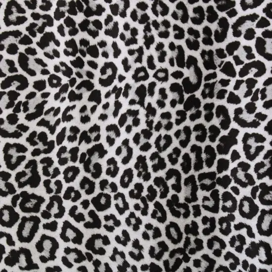 1 Yard Silver Leopard Stretch Velvet Fabric for Dancewear Costumes Leggings Activewear Streetwear (36" x 60") Inches Wide {3}