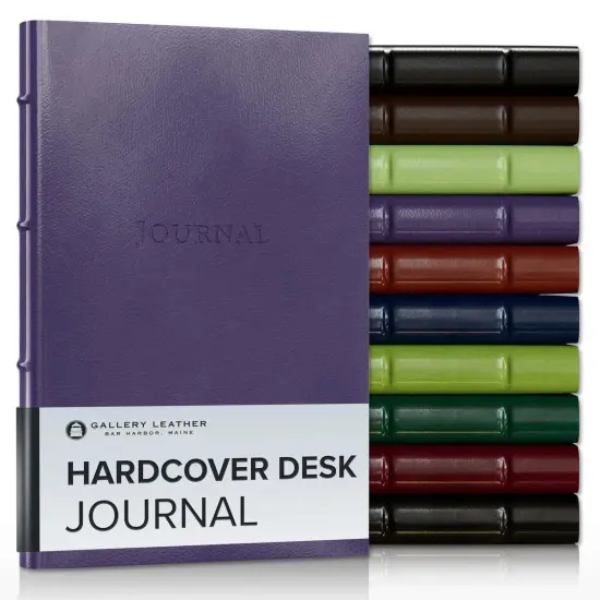 Hardcover Desk Journal by Gallery Leather - 8"x5.5" Camden Violet {1}