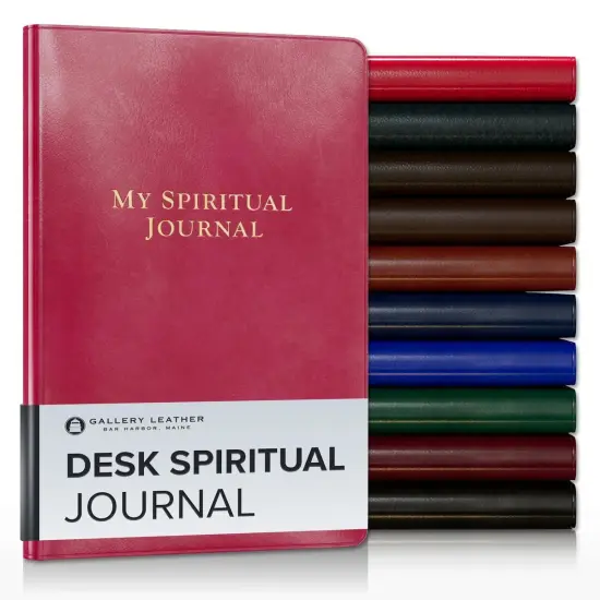 Gallery Leather Desk Spiritual Journal - 8"x5.5" Camden Red {2}