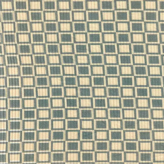 1 Yard Geo Checker 4X2 Yummy Rib Knit Fabric Stretch 58/60 Inches Wide SAGE DK {4}