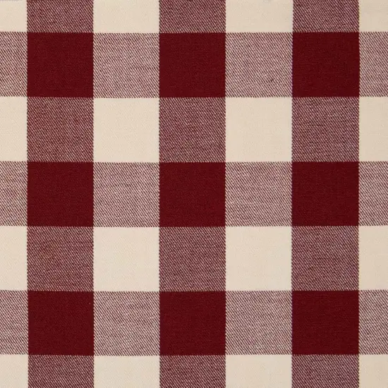 Buffalo Crimson - Red & Burgundy Check & Houndstooth,Plaid Upholstery Fabric 54 Inches" {1}