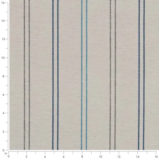 Fog - Grey & Silver Stripe Upholstery Fabric 54 Inches" {3}