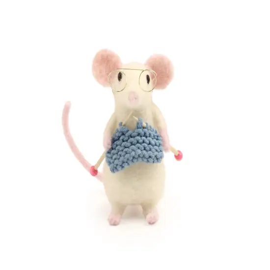 Felting Kit - Knitting Mouse Needle Felt Kit {2}
