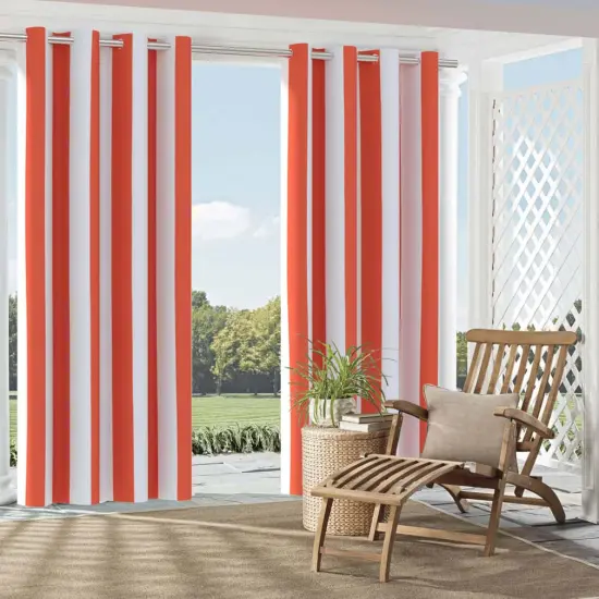 Watermelon - Coral & Peach,Pink Stripe Upholstery Fabric 54 Inches" {2}