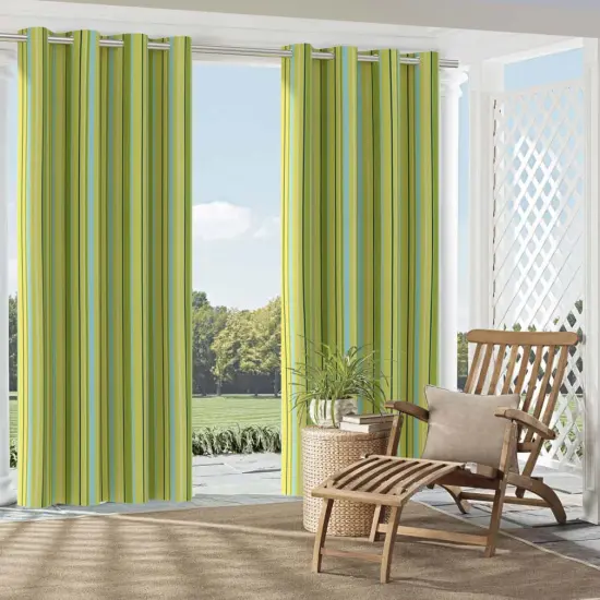 Kiwi - Green Stripe Upholstery Fabric 54 Inches" {2}