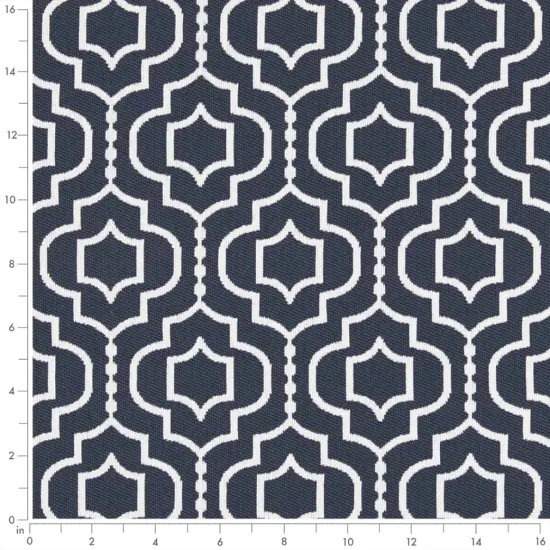 Navy - Blue Abstract & Geometric Upholstery Fabric 54 Inches" {3}