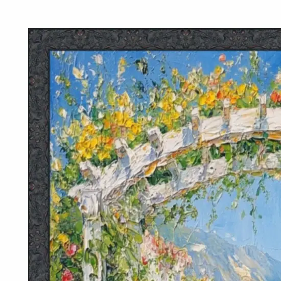 Slim Black Ash Floral Picture Frame 30x40 frame {1}