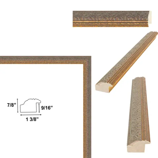 Deep Antique Gold Ornate Shadowbox Picture Frame 18x24 frame {2}